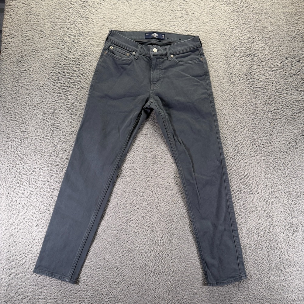 Hollister Epic Flex Jeans Mens 26x30 Gray Denim Skinny Workwear Stretch Travel